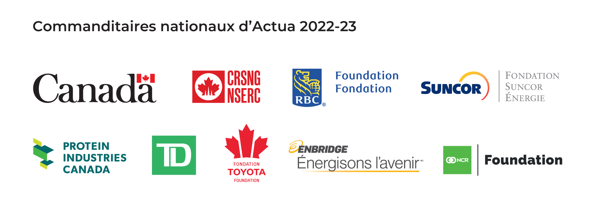Images - Logos des commanditaires d'Actua 2022-2023 - Polytechnique Montréal